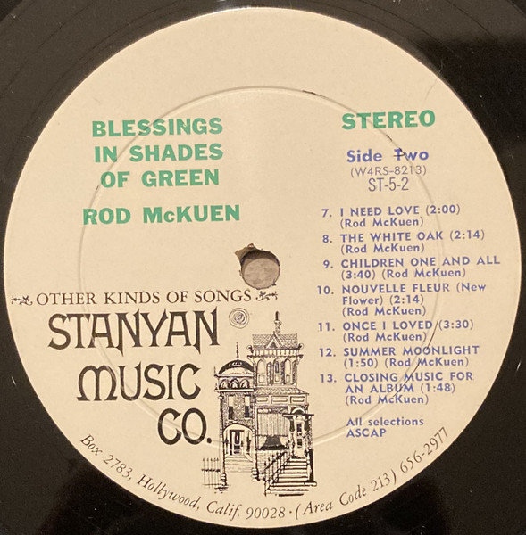 Rod McKuen - Blessings In Shades Of Green (LP, Uni) (Mint (M)) - Image 5