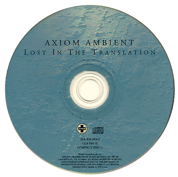 Axiom Ambient - Lost In The Translation (2xCD, Album) (Near Mint (NM or M-)) - Image 3