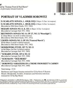 Alternative view of Vladimir Horowitz, Ludwig van Beethoven, Frédéric Chopin, Wolfgang Amadeus Mozart, Domenico Scarlatti, Robert Schumann, Alexander Scriabine - Portrait Of Vladimir Horowitz (CD, Comp) (Near Mint (NM or M-))