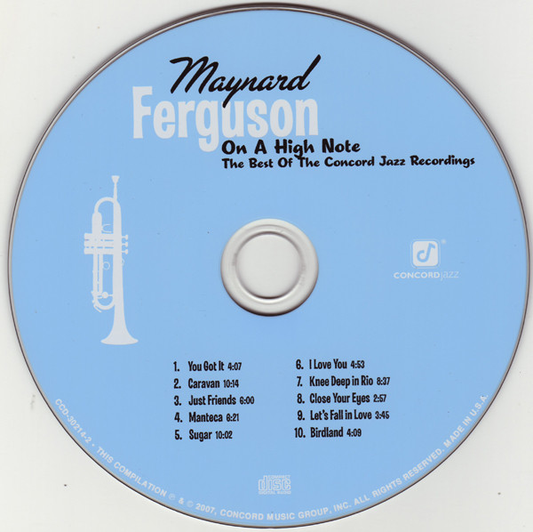 Maynard Ferguson - On A High Note - The Best Of Concord Jazz Recordings (CD, Comp) (Near Mint (NM or M-)) - Image 3