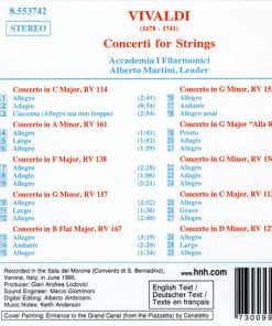 Alternative view of Antonio Vivaldi, Accademia I Filarmonici Di Verona, Alberto Martini - Concerti For Strings (CD, Album, URL) (Near Mint (NM or M-))