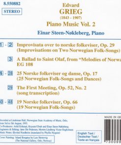 Alternative view of Edvard Grieg, Einar Steen-Nøkleberg - Piano Music Vol. 2 (CD, Album) (Near Mint (NM or M-))