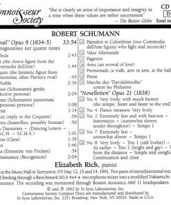 Alternative view of Robert Schumann, Elizabeth Rich (3) - Schumann - Carnaval / Five Novelletten (CD, Album) (Near Mint (NM or M-))