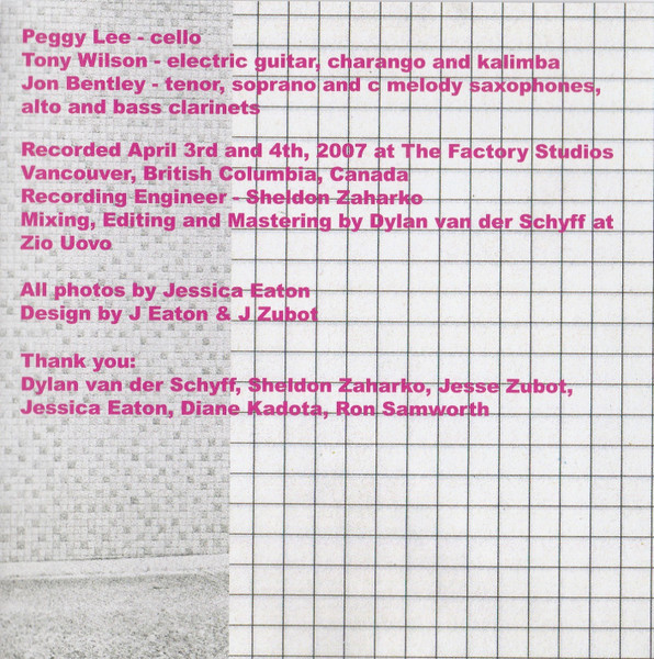 Tony Wilson (11) / Peggy Lee (2) / Jon Bentley - Escondido Dreams (CD, Album) (Near Mint (NM or M-)) - Image 3