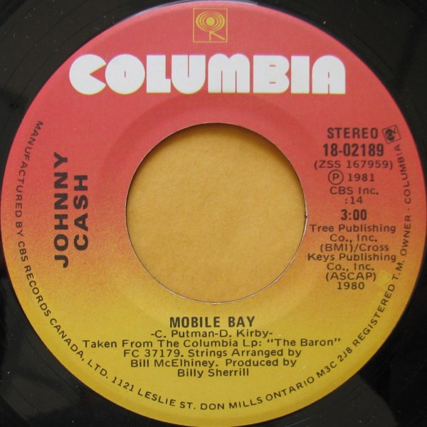 Johnny Cash - Mobile Bay (7", Single) (Very Good Plus (VG+))