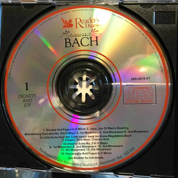 Johann Sebastian Bach - The Reader's Digest Favourites From The Classics (3xCD, Comp) (Near Mint (NM or M-)) - Image 3