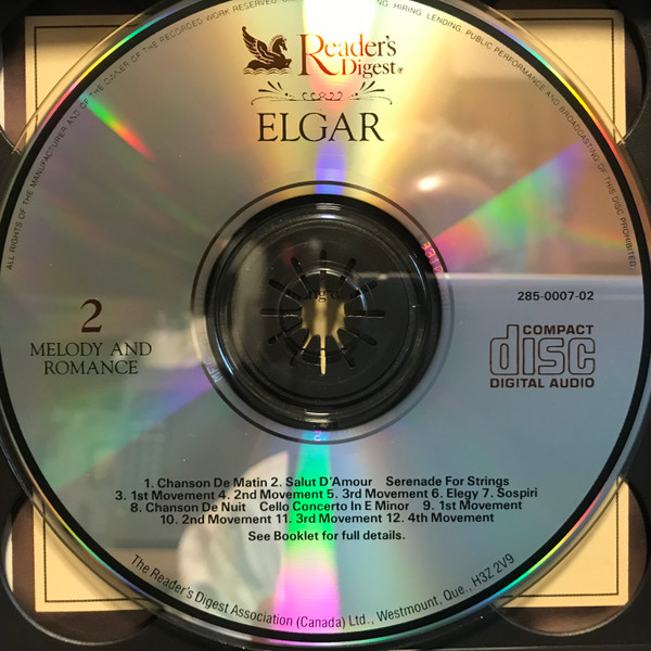 Sir Edward Elgar - The Reader's Digest Favourites From the Classics - Elgar (3xCD) (Near Mint (NM or M-)) - Image 4