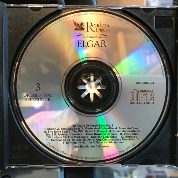 Sir Edward Elgar - The Reader's Digest Favourites From the Classics - Elgar (3xCD) (Near Mint (NM or M-)) - Image 5
