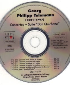 Alternative view of Georg Philipp Telemann, Cis Collegium Mozarteum Salzburg, Jürgen Geise - Concertos For Violins, Viola, Oboe, Flutes - Suite "Don Quichotte" (CD, Album) (Near Mint (NM or M-))