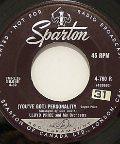 Lloyd Price And His Orchestra - (You've Got) Personality (7") (Very Good Plus (VG+))