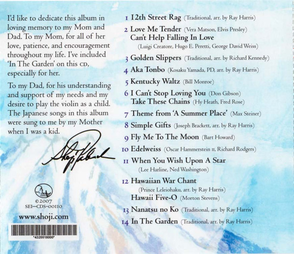 Shoji Tabuchi - Music From My Heart (CD, Album) (Near Mint (NM or M-)) - Image 4