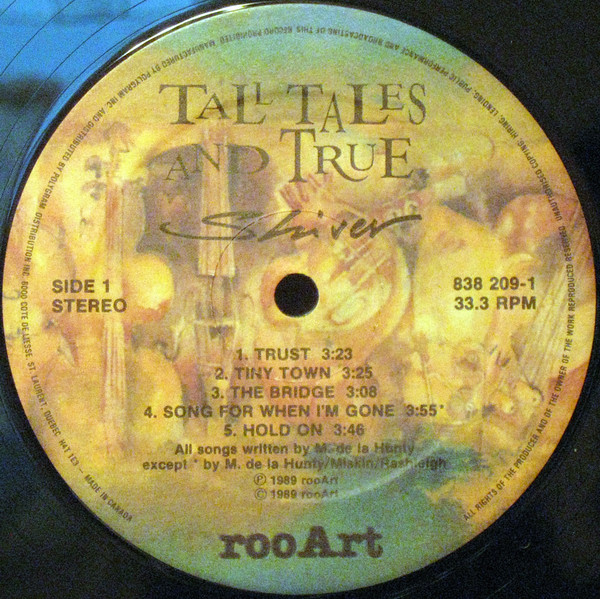 Tall Tales And True - Shiver (LP, Album) (Mint (M)) - Image 3