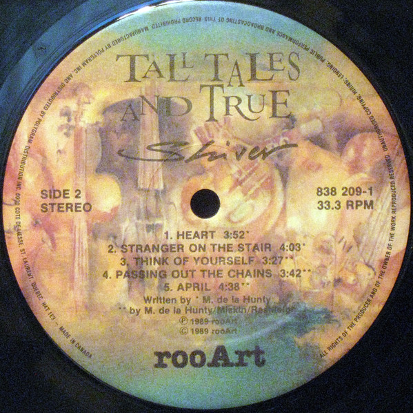 Tall Tales And True - Shiver (LP, Album) (Mint (M)) - Image 4