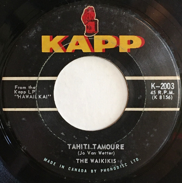 The Waikiki's - Hawaii Tattoo (7", Single) (Very Good Plus (VG+)) - Image 2