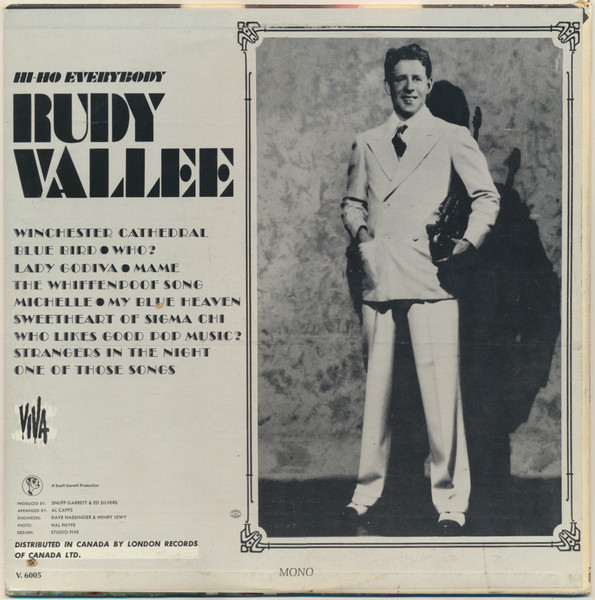 Rudy Vallee - Hi Ho Everybody (LP, Album, Mono) (Mint (M)) - Image 2