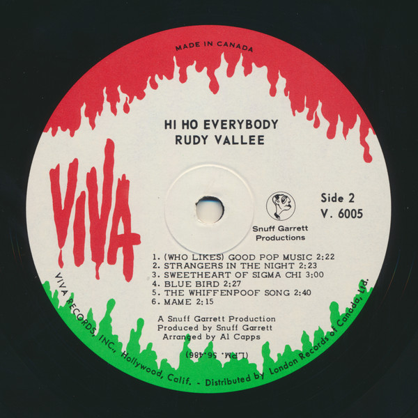 Rudy Vallee - Hi Ho Everybody (LP, Album, Mono) (Mint (M)) - Image 4