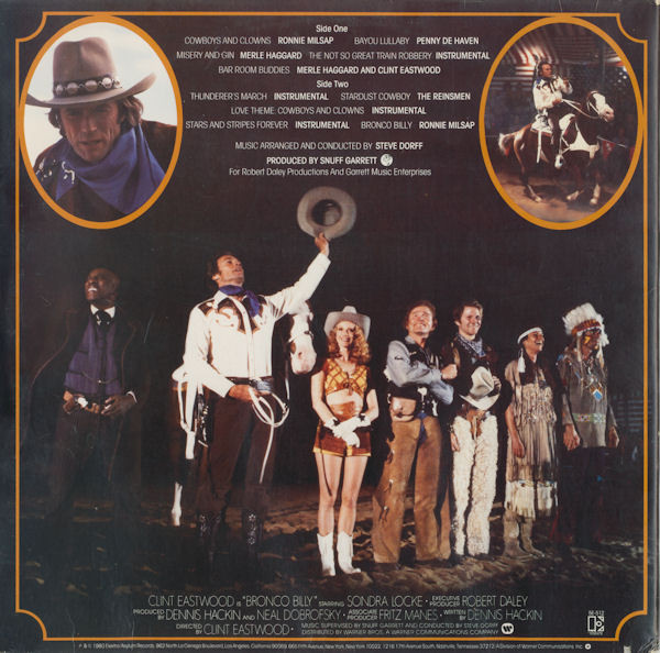 Various - The Original Music Soundtrack From Clint Eastwood's - Bronco Billy (LP, Album, Spe) (Mint (M)) - Image 2