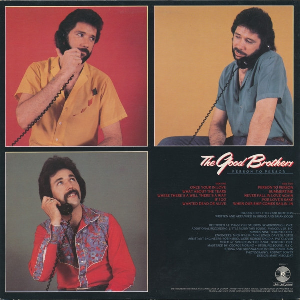 The Good Brothers (2) - Person To Person (LP, Album) (Mint (M)) - Image 2