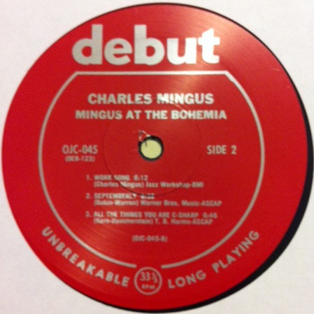 Charles Mingus - Mingus At The Bohemia (LP, Album, RE, San) (Mint (M)) - Image 4