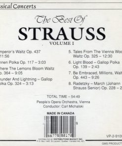 Alternative view of People's Opera Orchestra, Carl Michalski - The Best Of Strauss Vol. I (CD, Album) (Near Mint (NM or M-))
