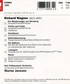 Alternative view of Richard Wagner - Oslo Filharmoniske Orkester, Mariss Jansons - Overtures & Orchestral Music (CD, Album) (Near Mint (NM or M-))