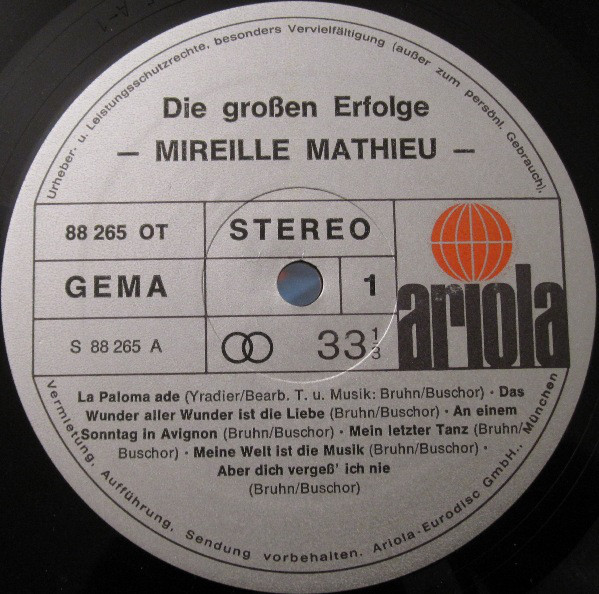 Mireille Mathieu - Die Großen Erfolge (LP, Comp) (Mint (M)) - Image 3