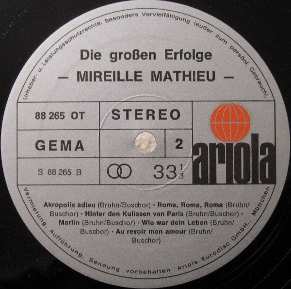 Mireille Mathieu - Die Großen Erfolge (LP, Comp) (Mint (M)) - Image 4