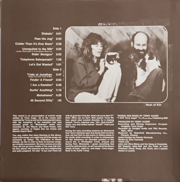 Terry Auger - Back To The Earth Tones (LP) (Mint (M)) - Image 2