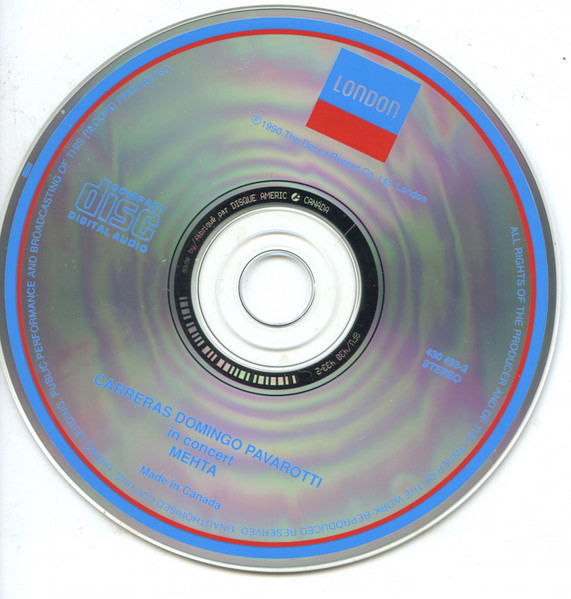 José Carreras, Placido Domingo, Luciano Pavarotti, Zubin Mehta - In Concert (CD, Album, Dis) (Near Mint (NM or M-)) - Image 3