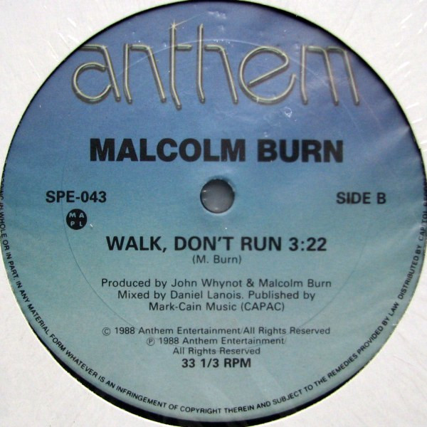 Malcolm Burn - Walk, Don't Run (12", Single) (Mint (M)) - Image 2