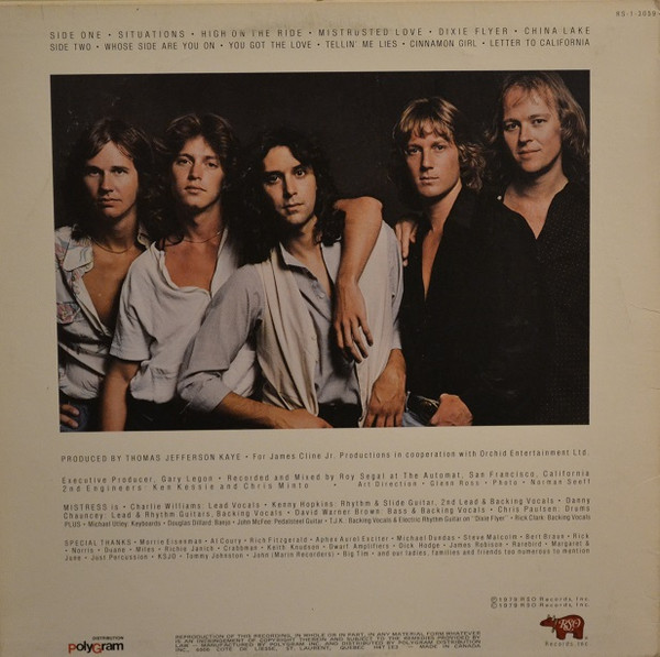 Mistress (6) - Mistress (LP, Album) (Mint (M)) - Image 2