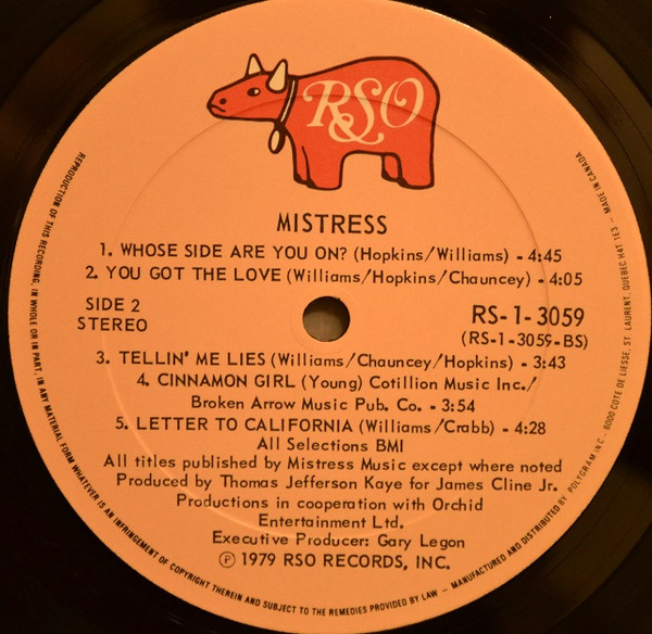 Mistress (6) - Mistress (LP, Album) (Mint (M)) - Image 4