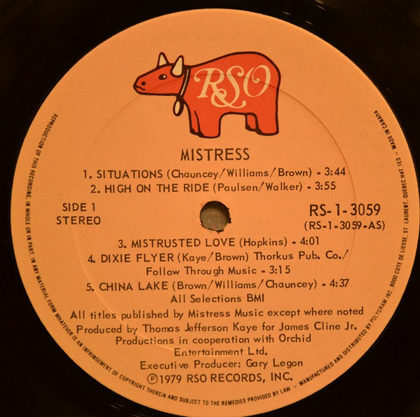 Mistress (6) - Mistress (LP, Album) (Mint (M)) - Image 3