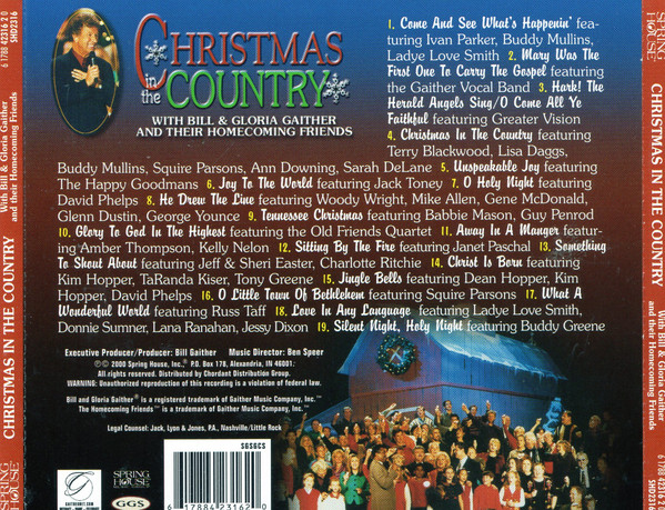 Bill & Gloria Gaither With Their Homecoming Friends - Christmas In The Country (CD, Album) (Near Mint (NM or M-)) - Image 3