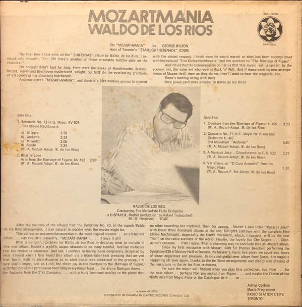 Waldo De Los Rios - Mozartmania (LP, Album) (Mint (M)) - Image 2