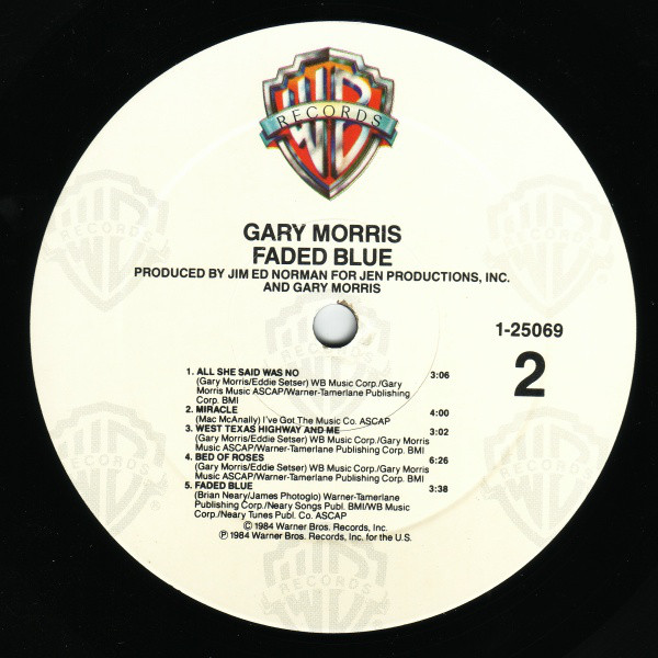 Gary Morris - Faded Blue (LP, Album) (Mint (M)) - Image 4