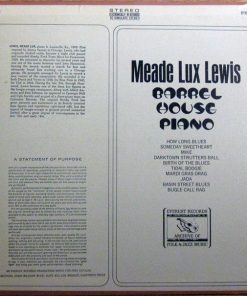 Alternative view of Meade "Lux" Lewis - Barrel House Piano (LP, Album, RE, Ele) (Mint (M))