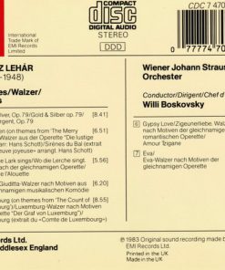 Alternative view of Willi Boskovsky, Franz Lehár, Wiener Johann Strauss Orchestra - Waltzes (CD, RE) (Near Mint (NM or M-))