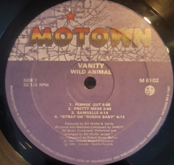 Vanity - Wild Animal (LP, Album, MAP) (Mint (M)) - Image 3