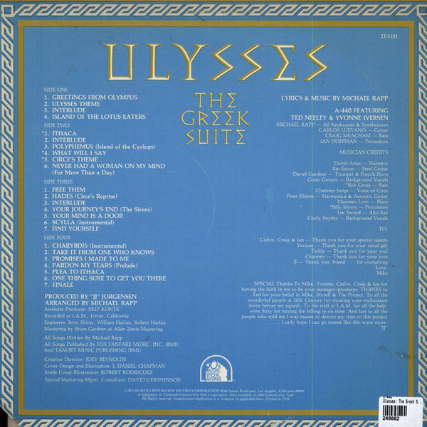 A-440 Feat. Ted Neeley & Yvonne Iversen - Ulysses: The Greek Suite (2xLP, Album, Gat) (Mint (M)) - Image 2