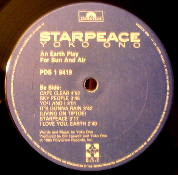 Yoko Ono - Starpeace (LP, Album) (Mint (M)) - Image 4