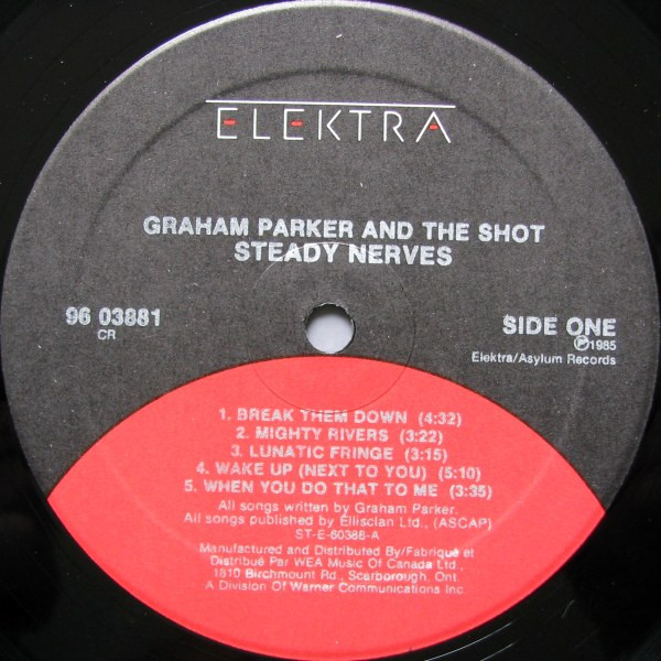 Graham Parker And The Shot - Steady Nerves (LP, Album) (Mint (M)) - Image 3