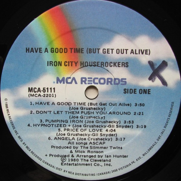 Iron City Houserockers - Have A Good Time (But Get Out Alive) (LP, Album) (Mint (M)) - Image 3