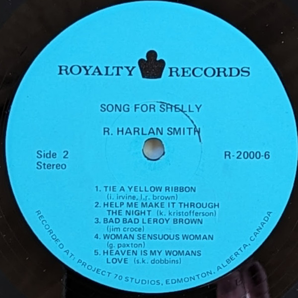 R. Harlan Smith - Song For Shelly (LP, Album) (Mint (M)) - Image 2
