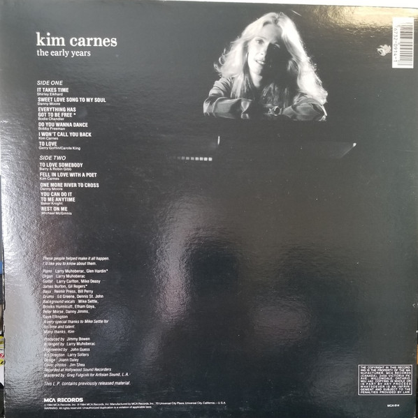 Kim Carnes - The Early Years (LP, Album, RE) (Mint (M)) - Image 2