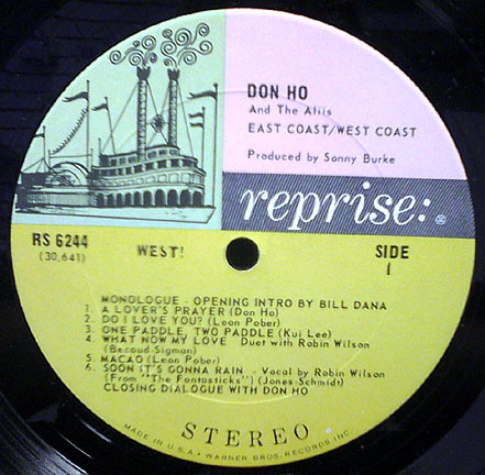 Don Ho And The Aliis - East Coast / West Coast (LP, Album) (Mint (M)) - Image 2