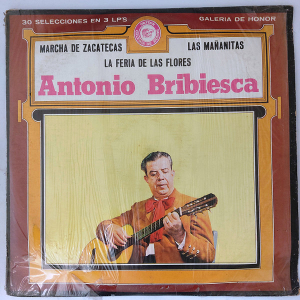 Antonio Bribiesca - Y Su Guitarra Mexicana (3xLP, Comp) (Mint (M))