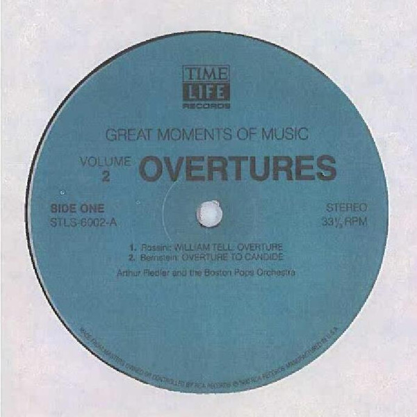 Arthur Fiedler And Boston Pops Orchestra - Great Moments Of Music: Volume 2, Overtures (LP, Comp) (Mint (M)) - Image 3