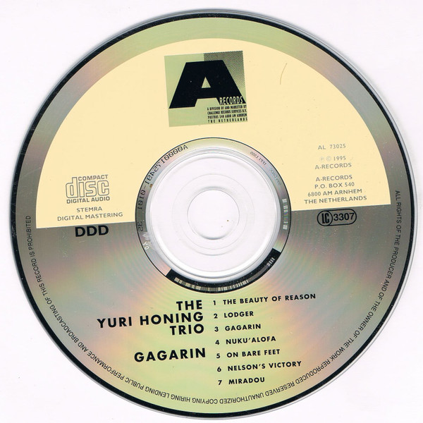 The Yuri Honing Trio - Gagarin (CD, Album) (Near Mint (NM or M-)) - Image 2