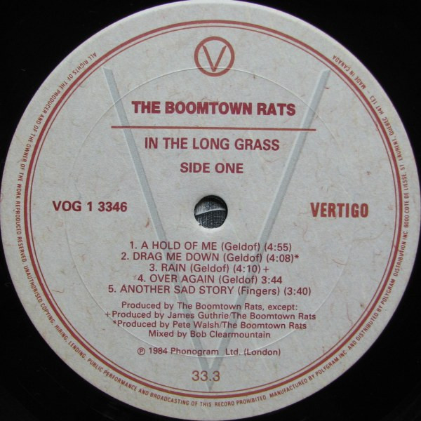 The Boomtown Rats - In The Long Grass (LP, Album) (Mint (M)) - Image 3